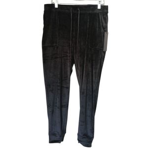 House Of Harlow 1969 NWT Soft Stretchy Solid Black Velour Pants Size Large